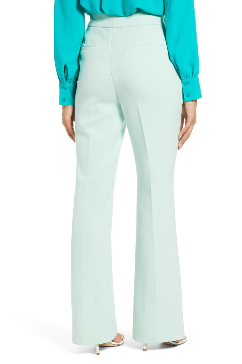 x Atlantic-Pacific High Waist Flare Pants (Nordstrom Exclusive), Alternate, color, GREEN MIST