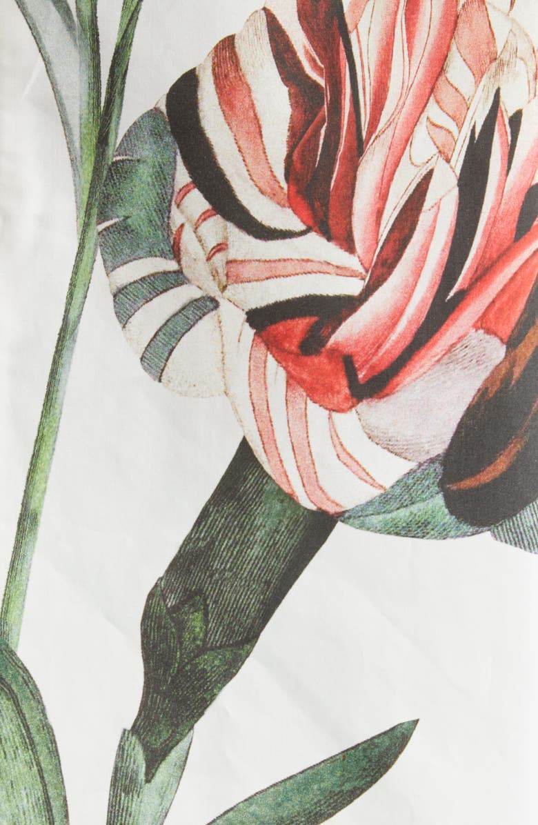 Giambattista Valli Oversize Rose Cotton High-Low Top, Alternate, color, Ivory/ Rose