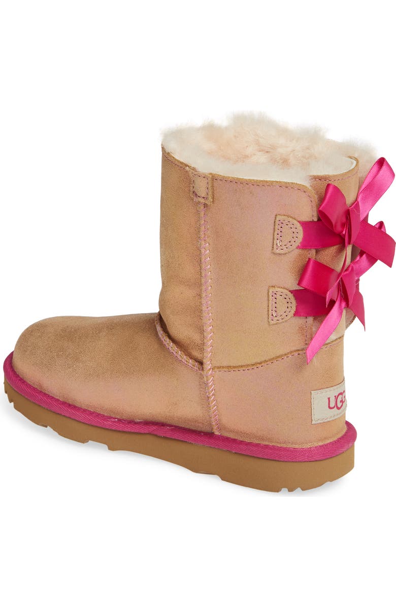 UGG<sup>®</sup> Bailey Bow Genuine Shearling Shimmer Boot, Alternate, color,