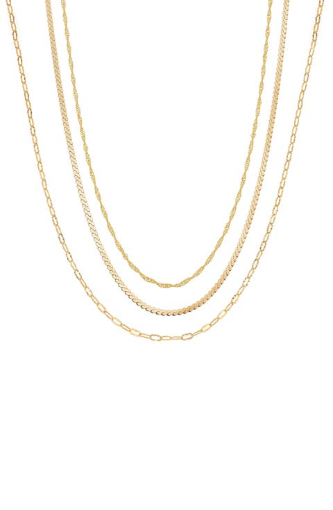 18K Gold Plated Sterling Silver Bestselling Modern Necklace Set Gift Idea