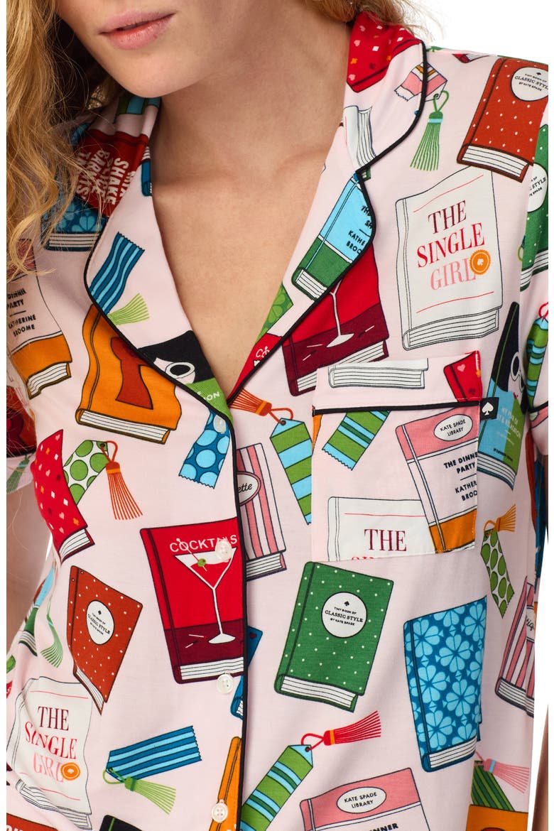 print short pajamas, Alternate, color, PINK PRINT