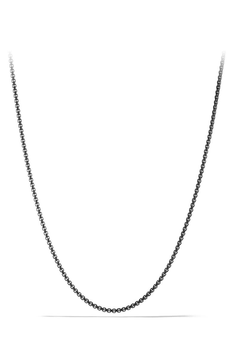 David Yurman Men's Box Chain Necklace in Stainless Steel, 2.7mm, Alternate, color, Stainless Steel