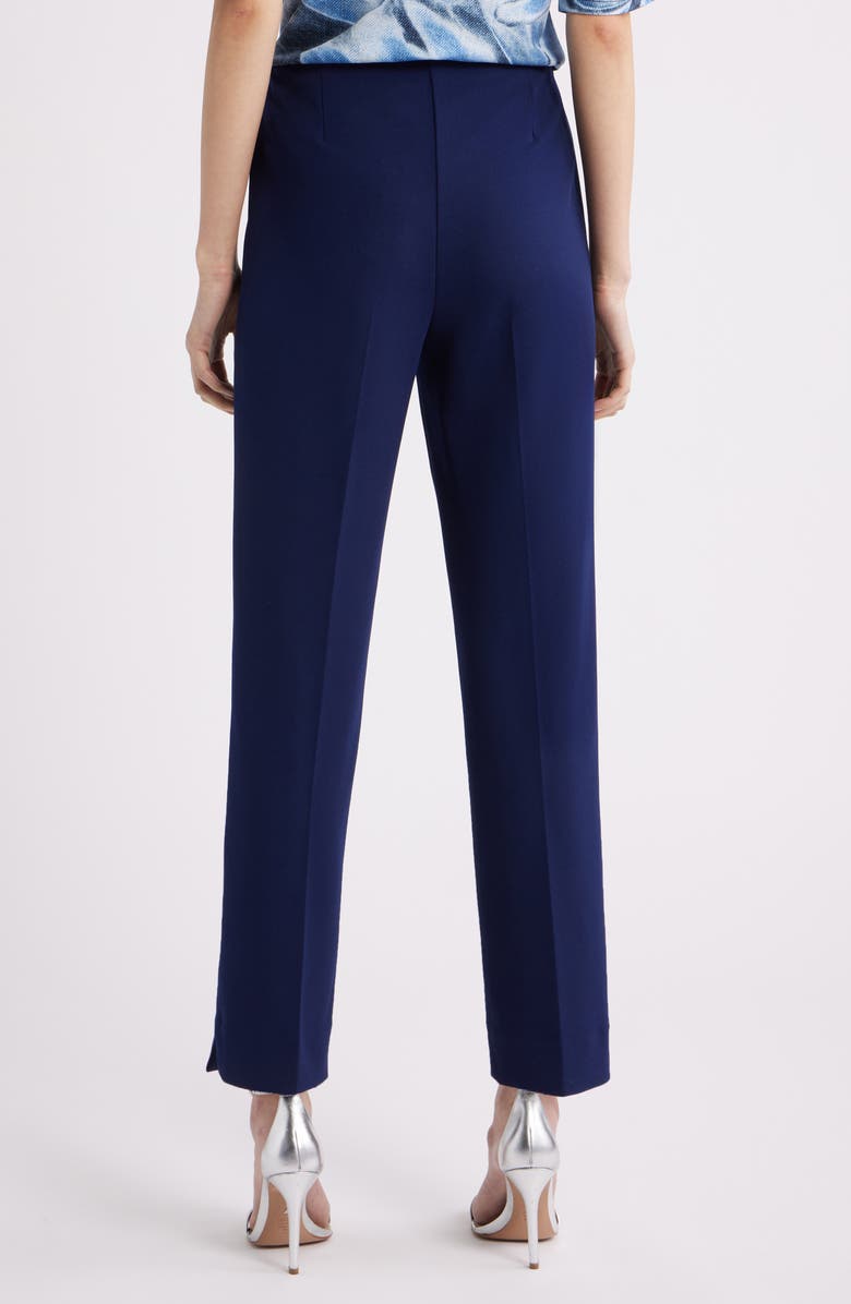 Anne Klein Hollywood Waist Straight Leg Ankle Pull-On Pants, Alternate, color, Distant Mountain