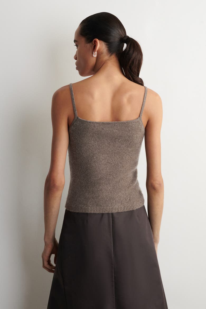 Cashmere Tank Top, Alternate, color, BROWN MÉLANGE