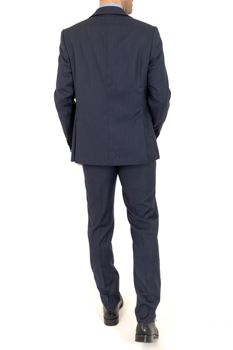 Trim Fit Wool Suit, Alternate, color, BLUE