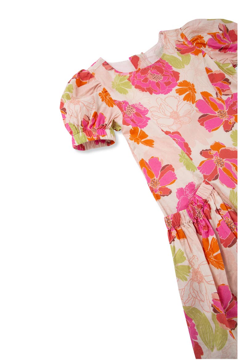 Kids' Floral Puff Sleeve Cotton Dress, Alternate, color, PRINT