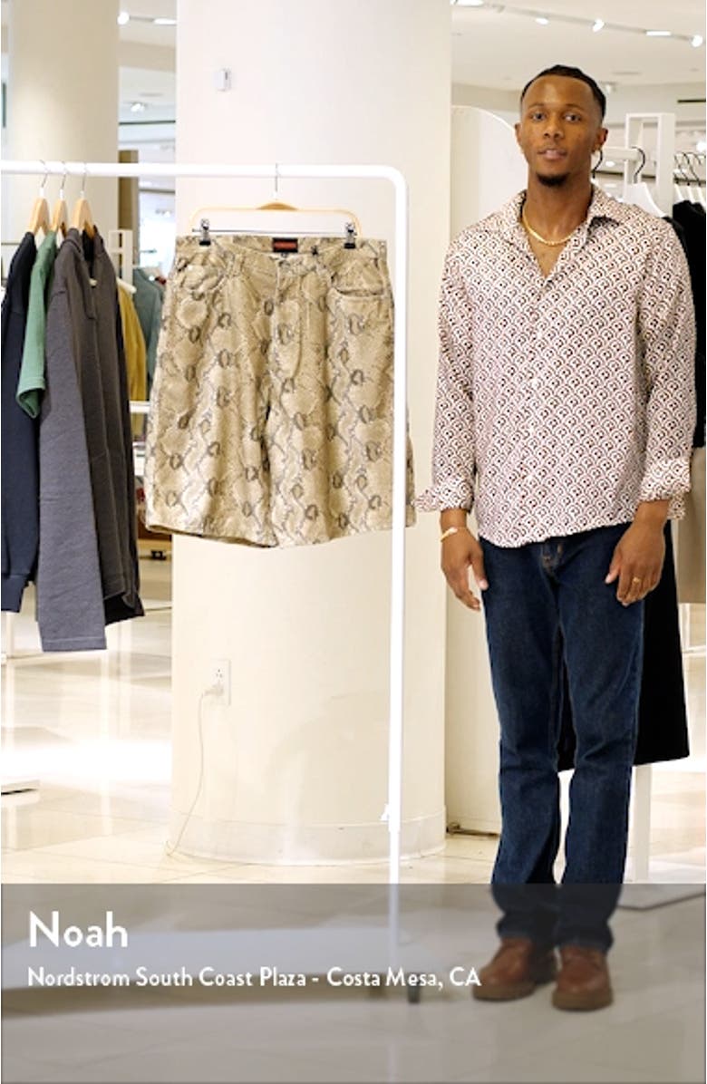 Rattlesnake Print Five Pocket Shorts, sales video thumbnail