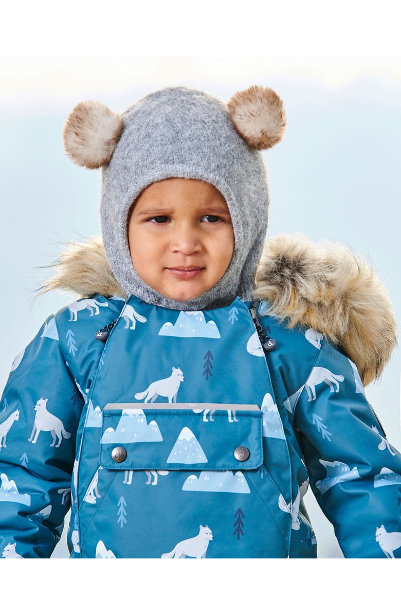 Deux par Deux Baby Unisex Knit Balaclava Light Gray, Alternate, color, 