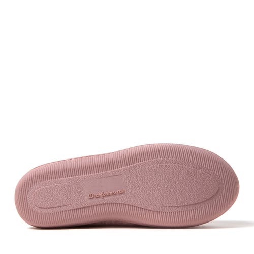 Dearfoams Hayes Soft Knit Moccasin Slipper In Pale Mauve