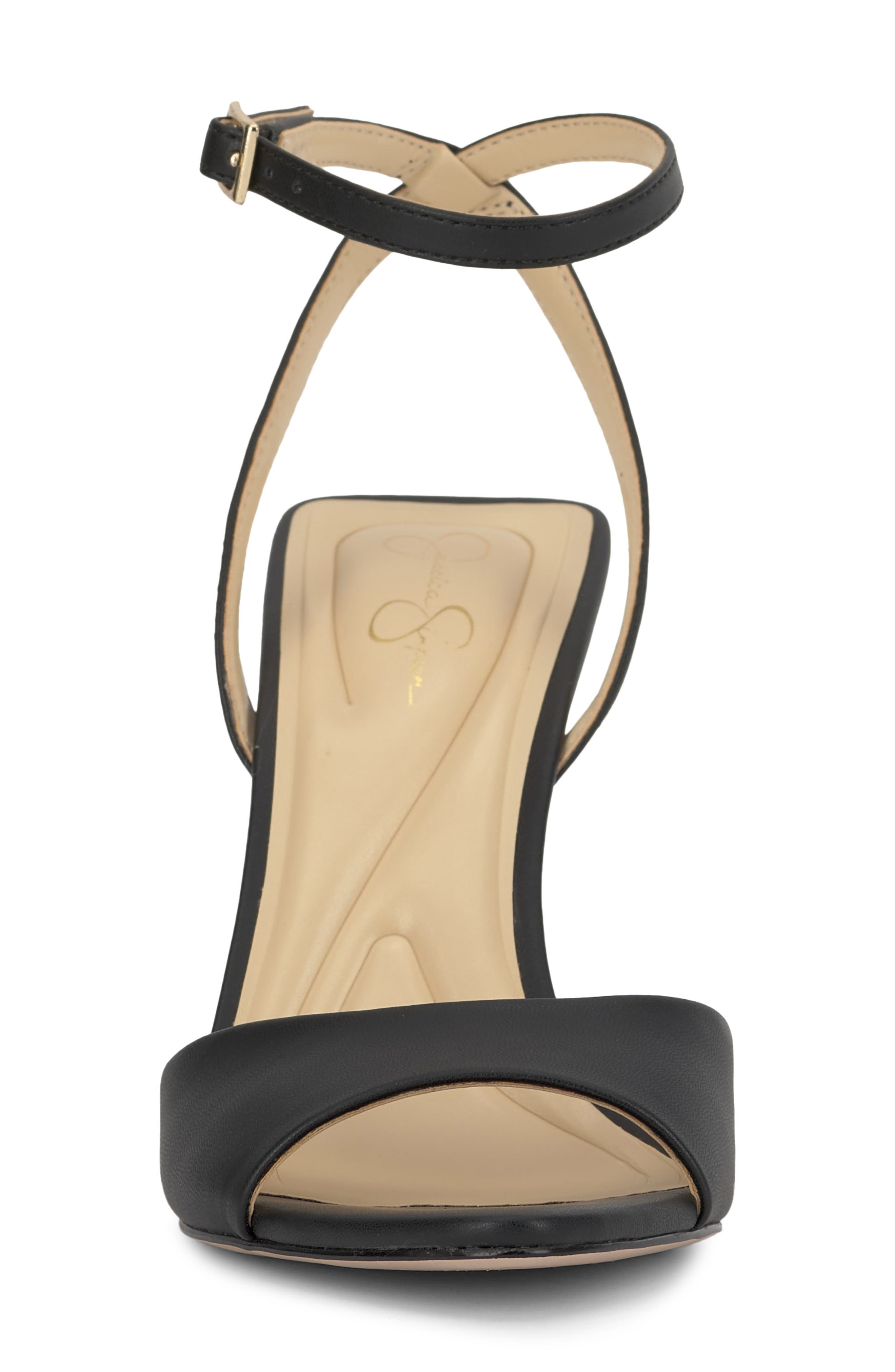 Jessica Simpson Davara Ankle Strap Pointed Toe Sandal, Alternate, color, Black