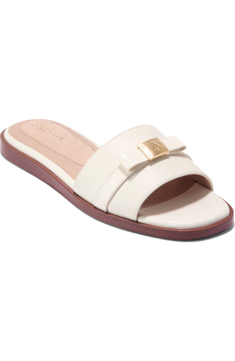 Cole Haan Emalia Slide Sandal, Main, color, Powder Smooth / Croc Print