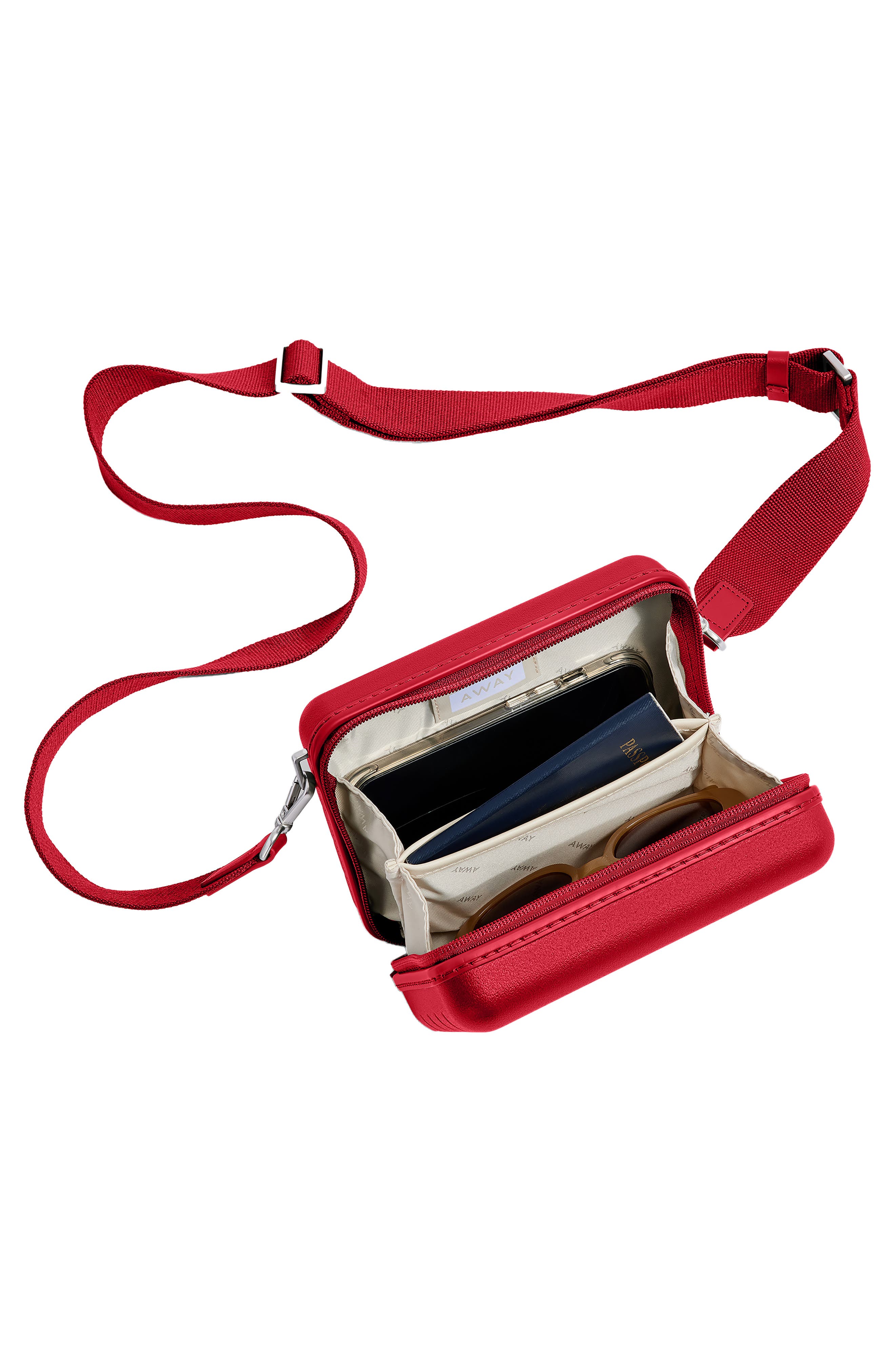 The Mini Crossbody Bag, Alternate, color, TANGO RED