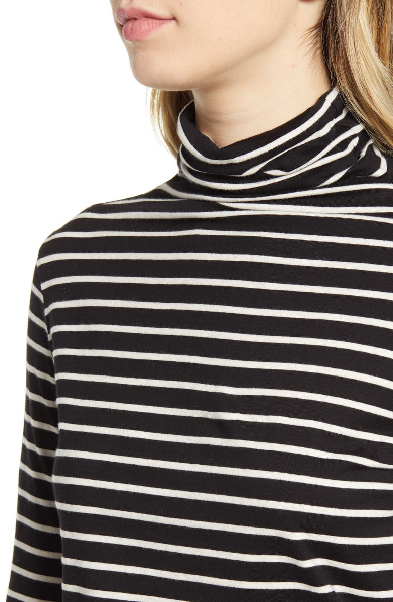 AG Chels Stripe Turtleneck Top, Alternate, color, 