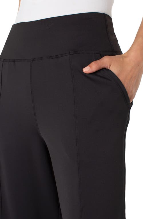 Liverpool Los Angeles Stretch Nylon Crop Wide Leg Pants In Blue