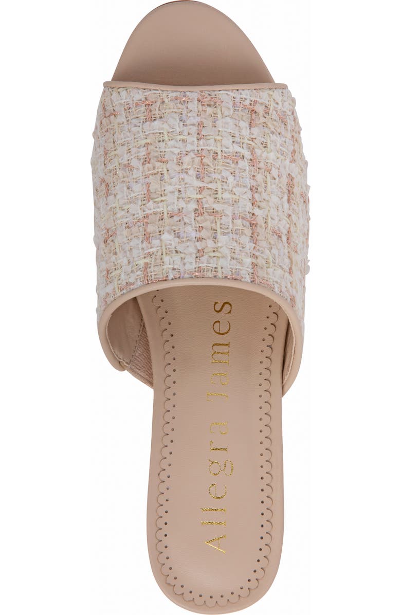 Allegra James Blanche Tweed Slide, Alternate, color,