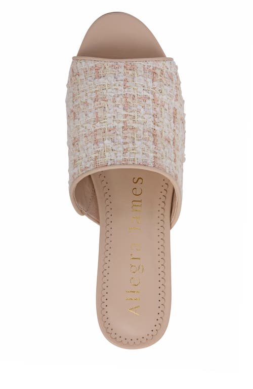Allegra James Blanche Tweed Slide In Beige