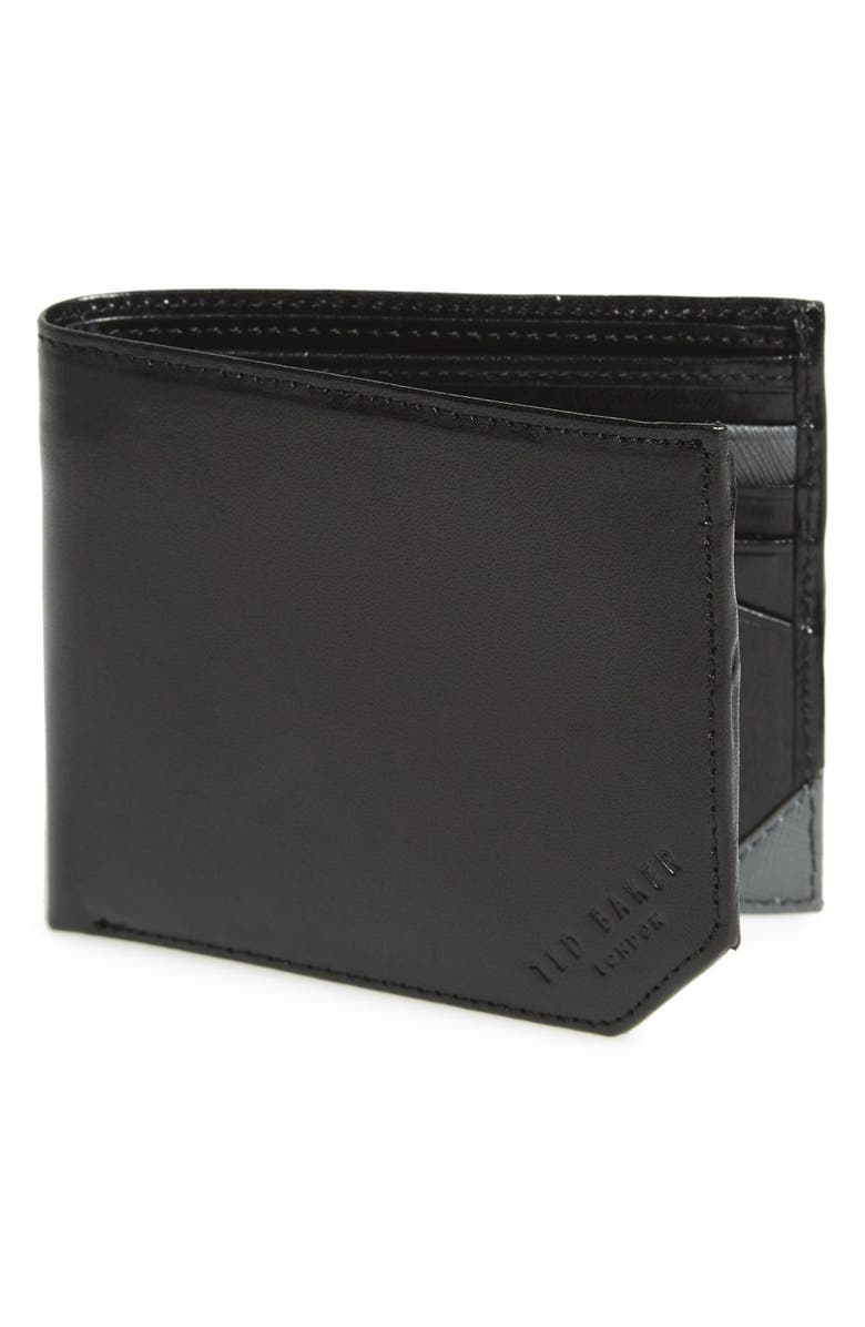 Ted Baker London Leather Bifold Wallet, Main, color, 