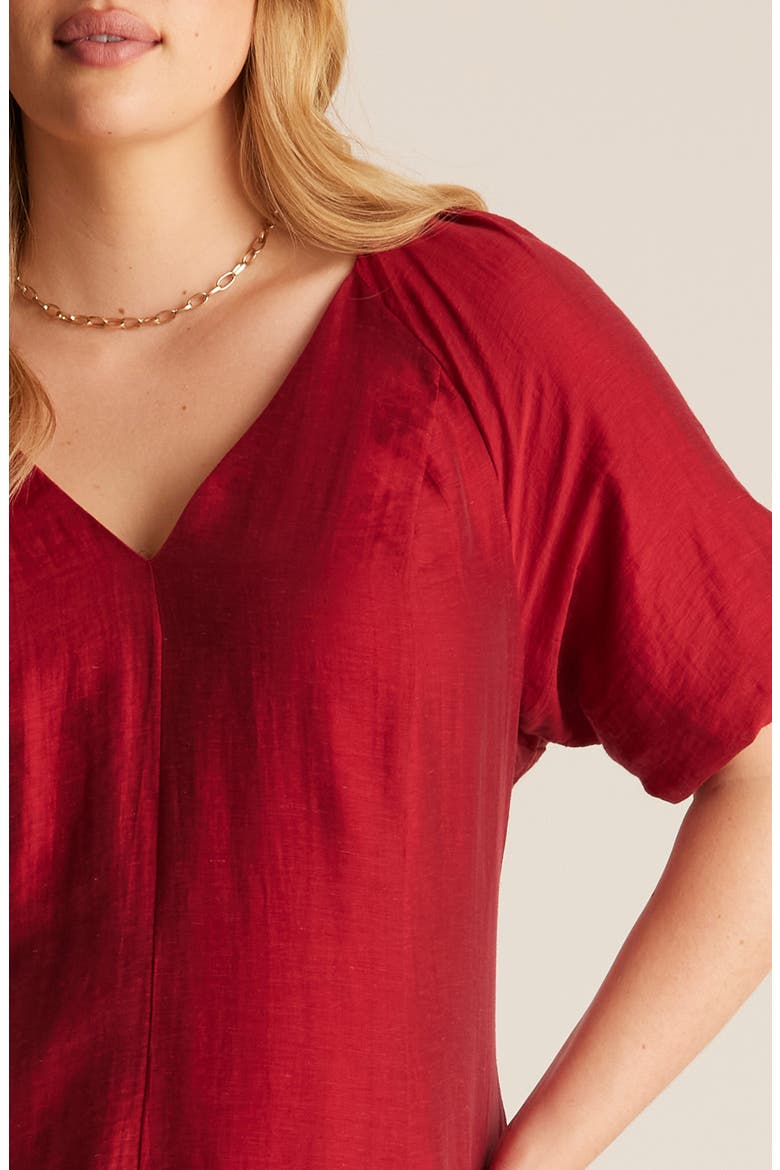 Adriella Midi Dress, Alternate, color, RASPBERRY