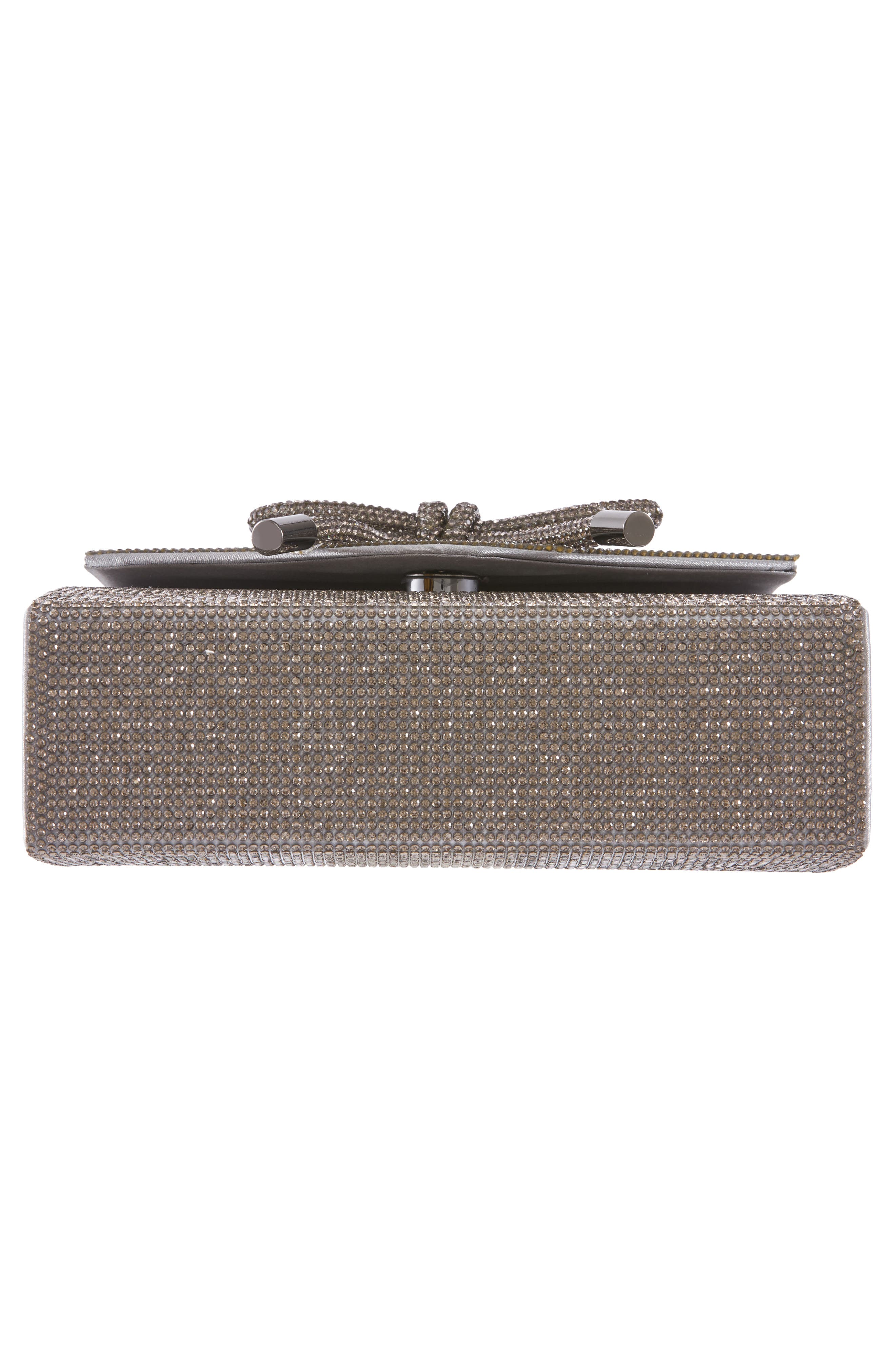 LADY COUTURE Rhinestone Top Handle Evening Bag, Alternate, color, Pewter