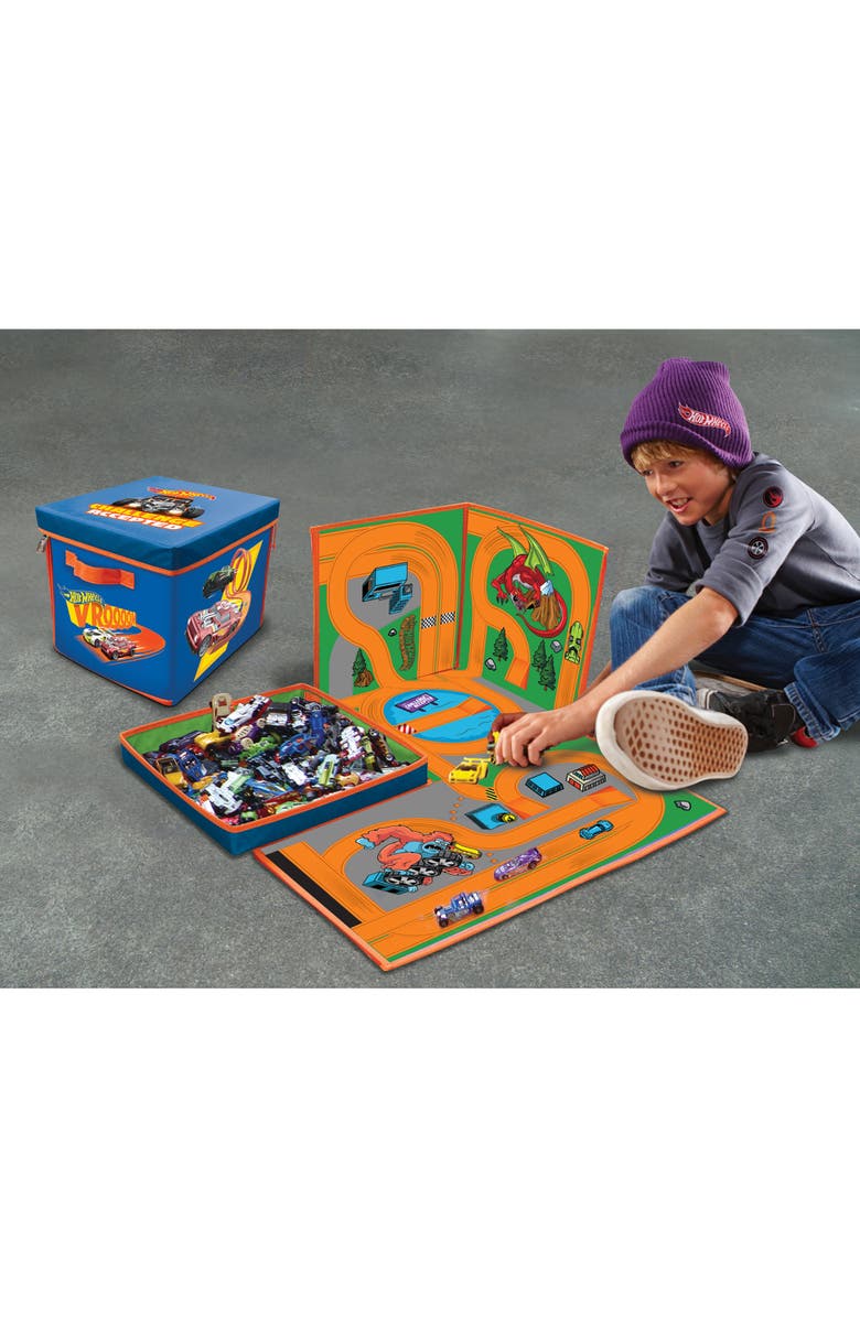 Tara Toy Hot Wheels 300 Car Storage Cube Bin & Playmat, Alternate, color, Multicolored