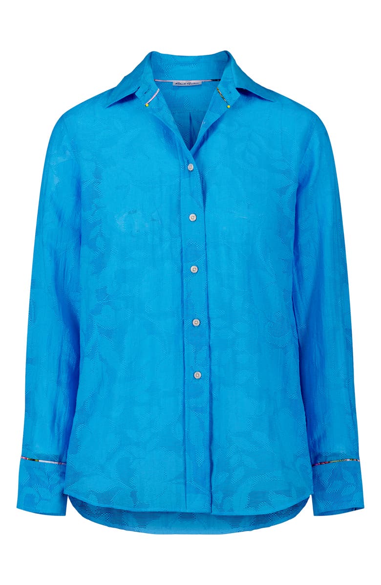 Robert Graham Carrie Long Sleeve Woven Shirt, Alternate, color, Blue