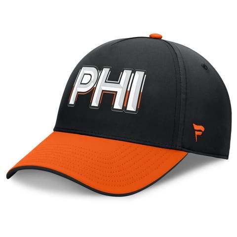 Men
s Fanatics Black/Orange Philadelphia Flyers Authentic Pro Rink Team Code Flex Hat