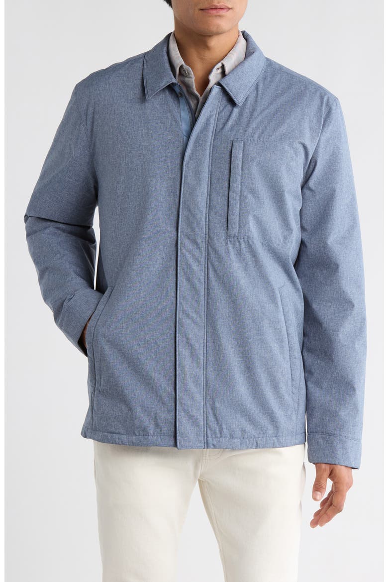 Parkcrest Water Repellent Shirt Jacket, Main, color, NAVY HEATH