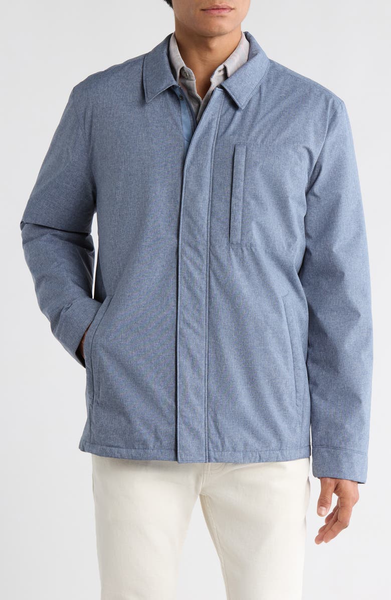 Tommy Bahama Parkcrest Water Repellent Shirt Jacket, Main, color, Navy Heath