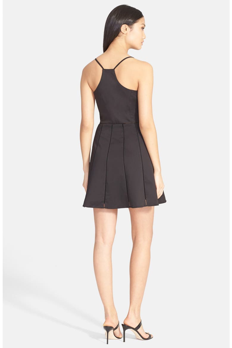 'Juliet' Fit & Flare Dress, Alternate, color, BLACK
