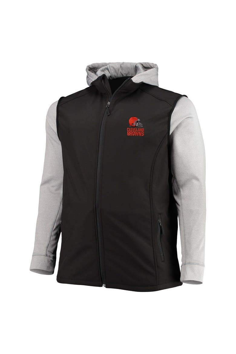 Men's Dunbrooke Black/Gray Cleveland Browns Big & Tall Alpha Full-Zip Hoodie Jacket, Alternate, color, Black