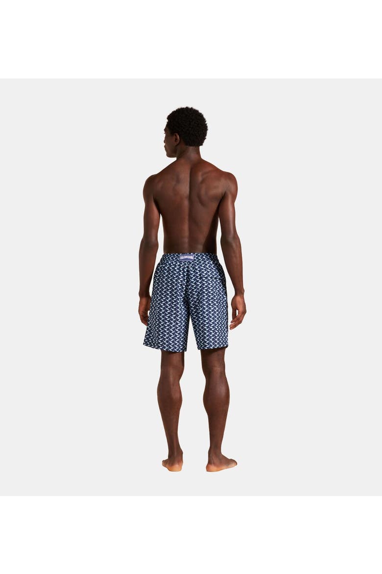 Men's Net Sharks Longer Length Board Shorts, Alternate, color, BLEU MARINE