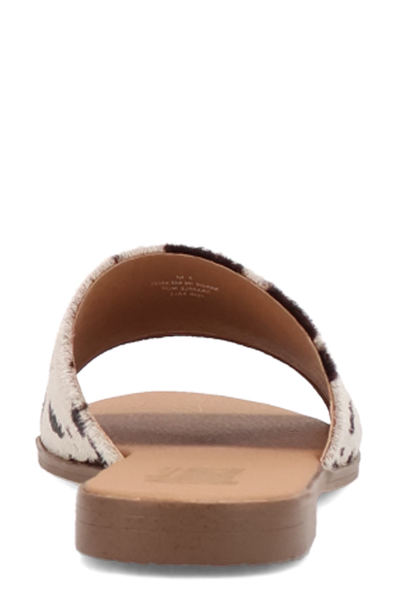 Dingo Tabby Genuine Calf Hair Slide Sandal, Alternate, color, Cow Print