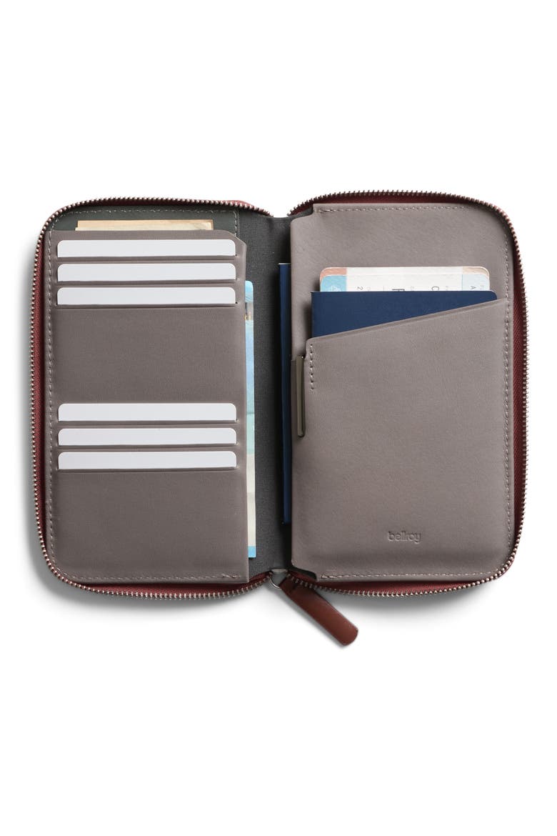 Leather RFID Travel Folio, Alternate, color, SIENNA