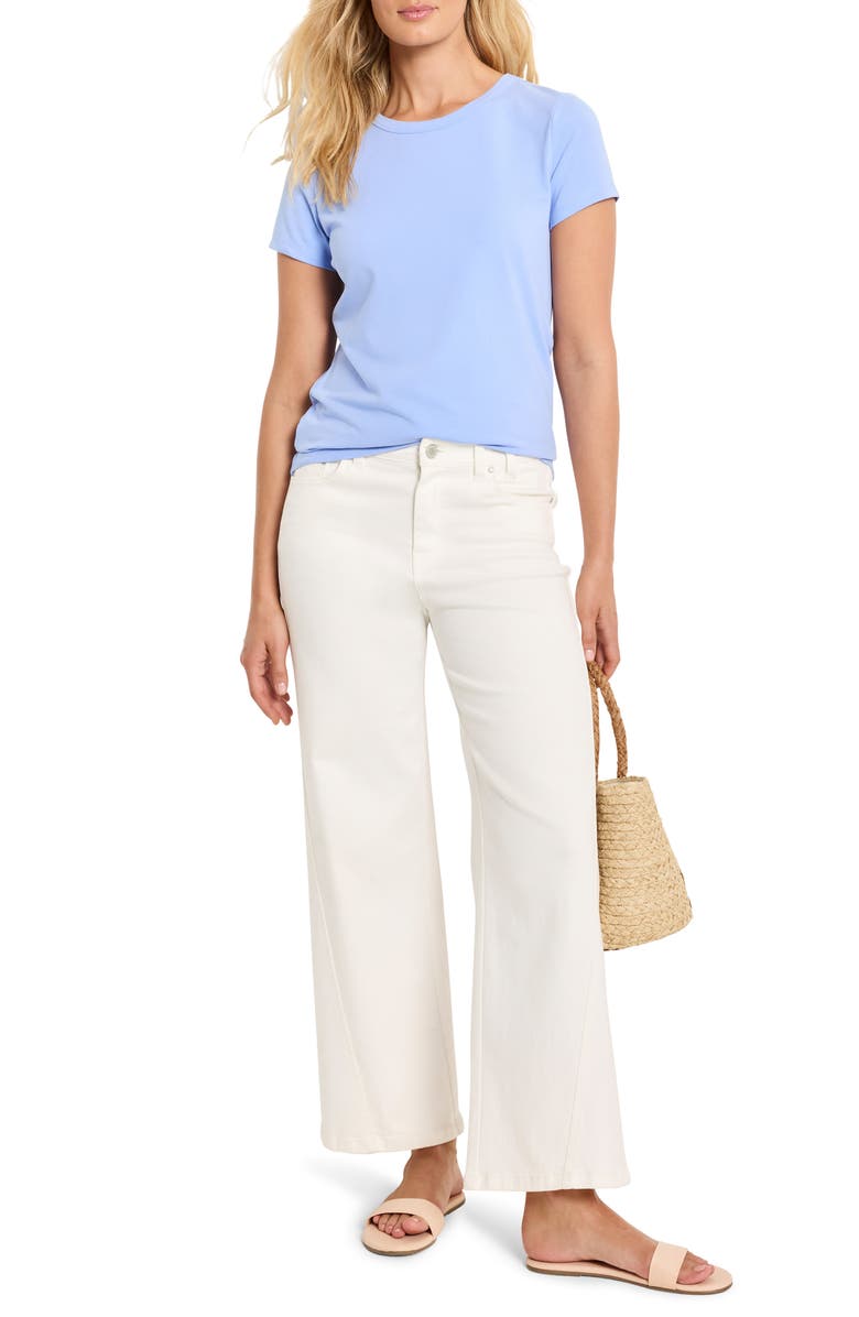 NIC+ZOE Perfect Cotton Crewneck T-Shirt, Alternate, color, Iris