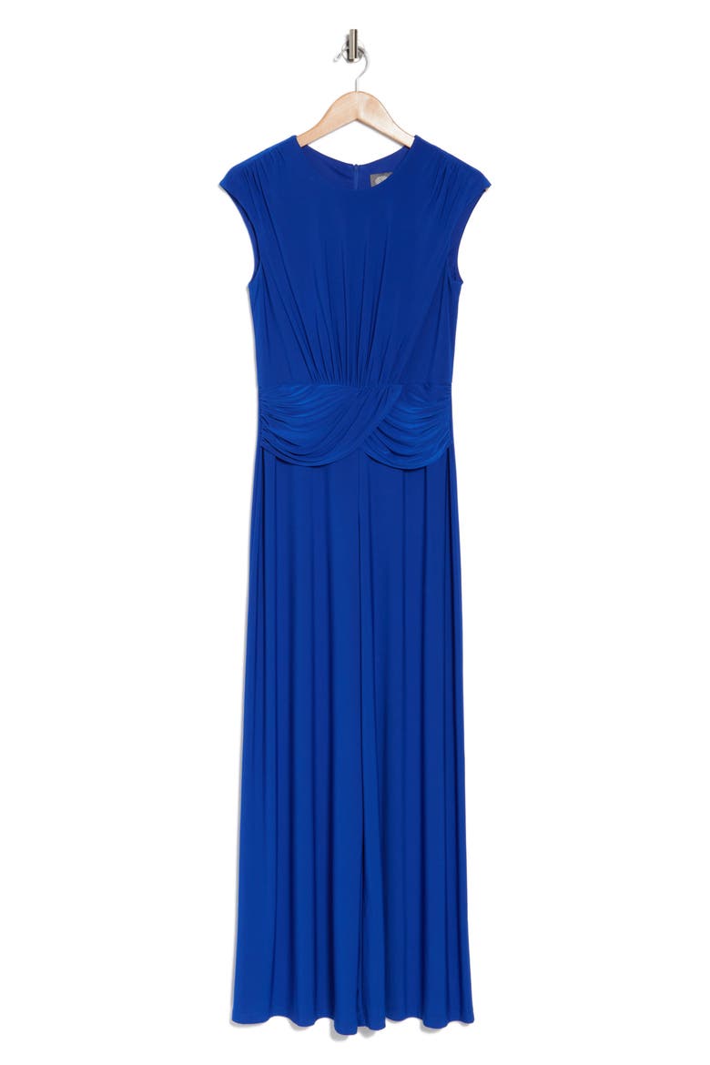 Shirred Ruched Wide Leg Jumpsuit, Alternate, color, COBALT