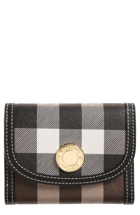 Lancaster Check Canvas Trifold Wallet