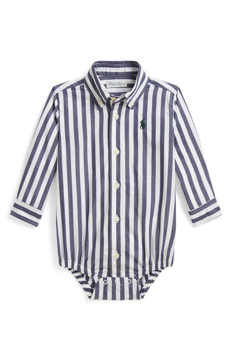 Kids' Striped Poplin Bodysuit