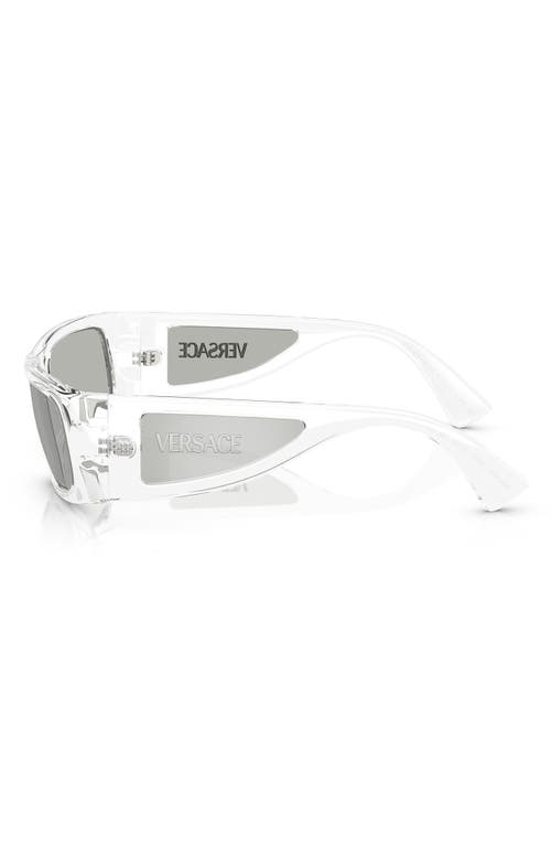 Versace 57mm Pillow Sunglasses In Crystal