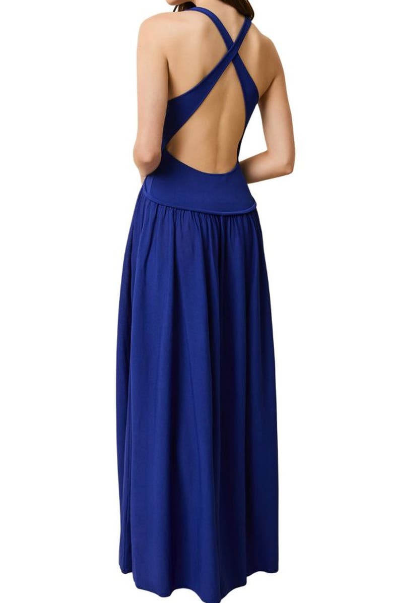 Solid & Striped The Maggie Crossback Maxi Dress, Alternate, color, Twilight