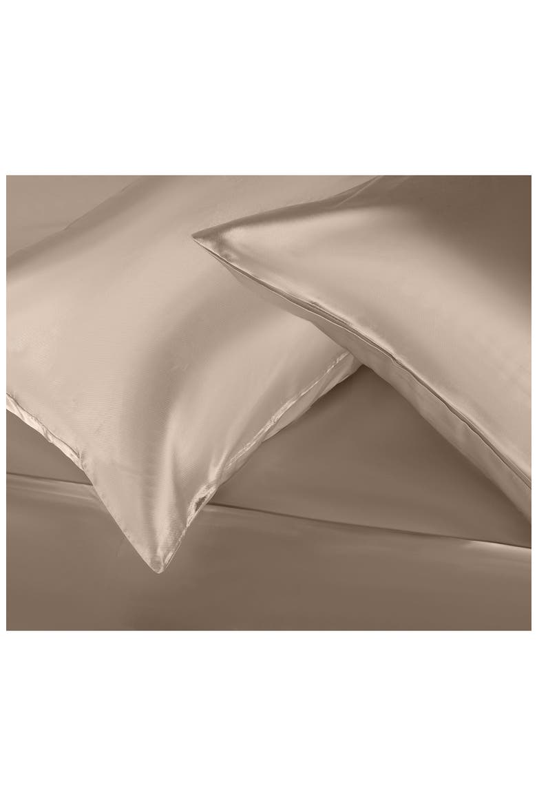 Elegance Satin Pillowcases, Alternate, color, CHAMPAGNE