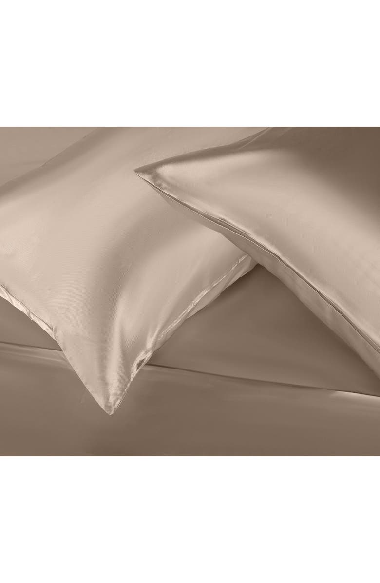 Martex Elegance Satin Pillowcases, Alternate, color, Champagne
