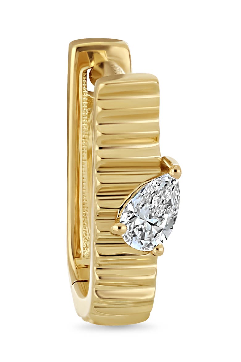 18K Gold Cleo Diamond Hoop Earrings, 11mm (Online Trunk Show), Alternate, color, 18KY