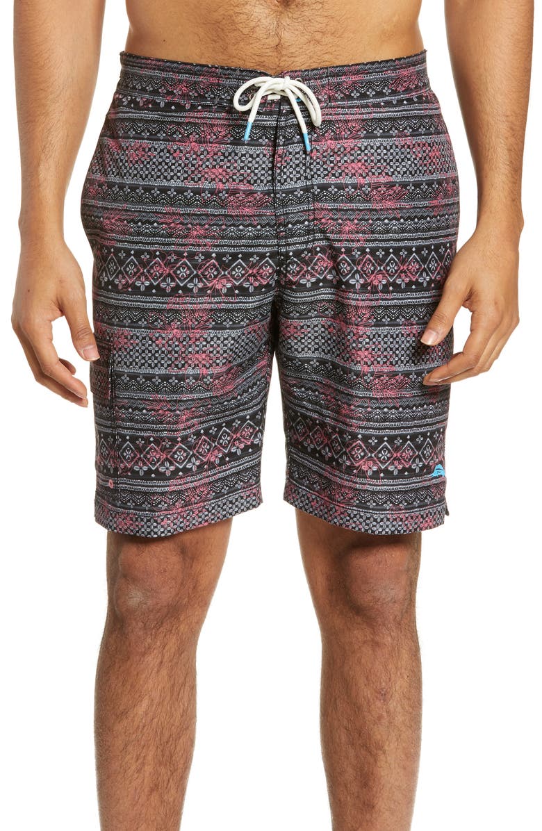 Tommy Bahama Baja Bora Bora Batik Print Board Shorts, Main, color, 