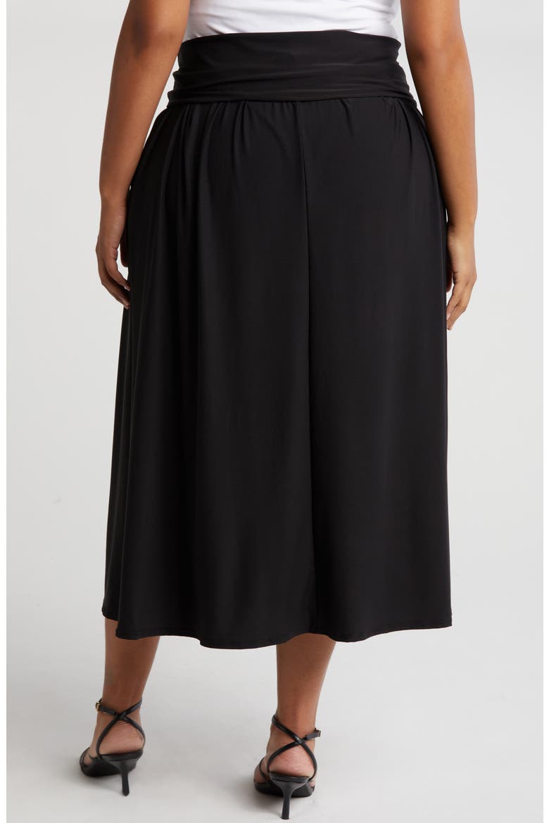 Foldover Maxi Skirt, Alternate, color, BLACK