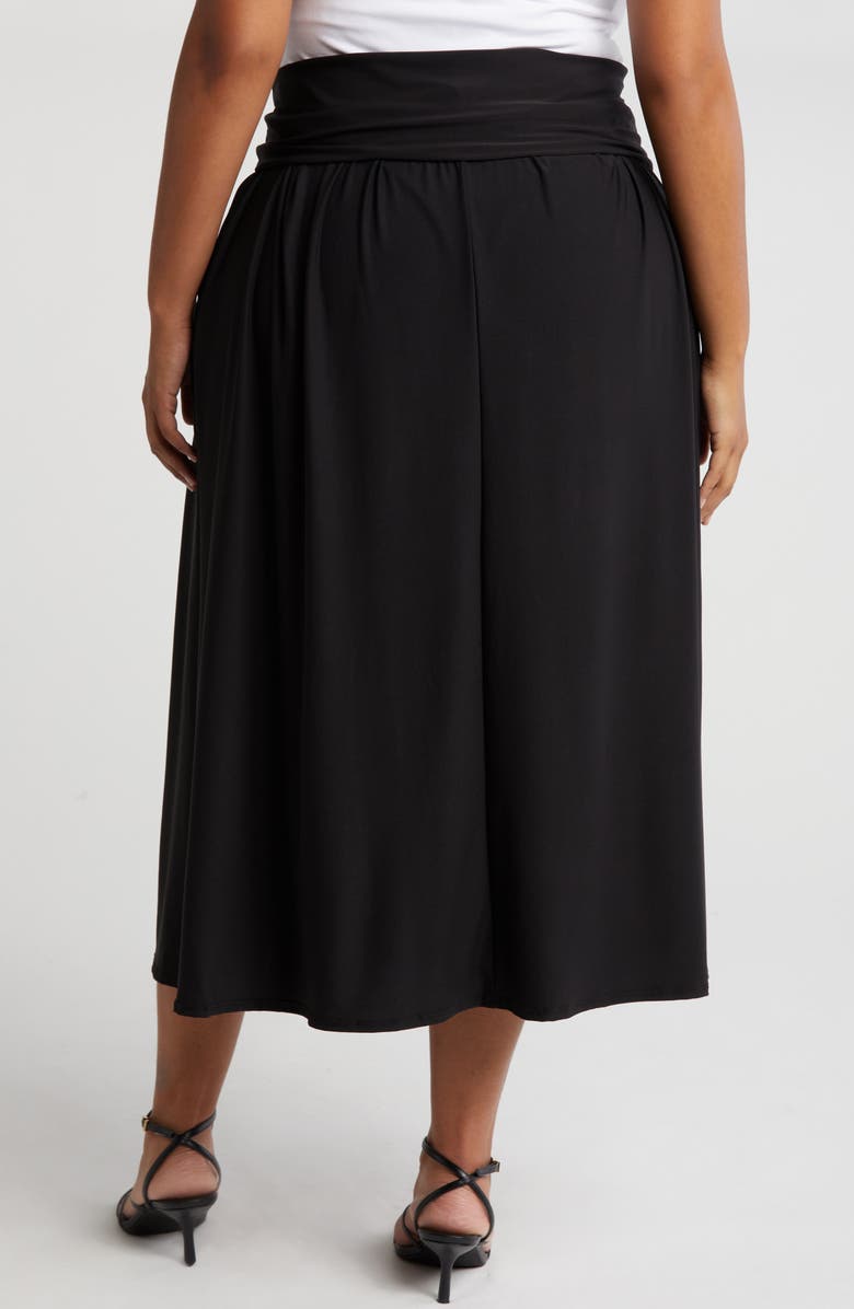24seven Comfort Apparel Foldover Maxi Skirt, Alternate, color, Black