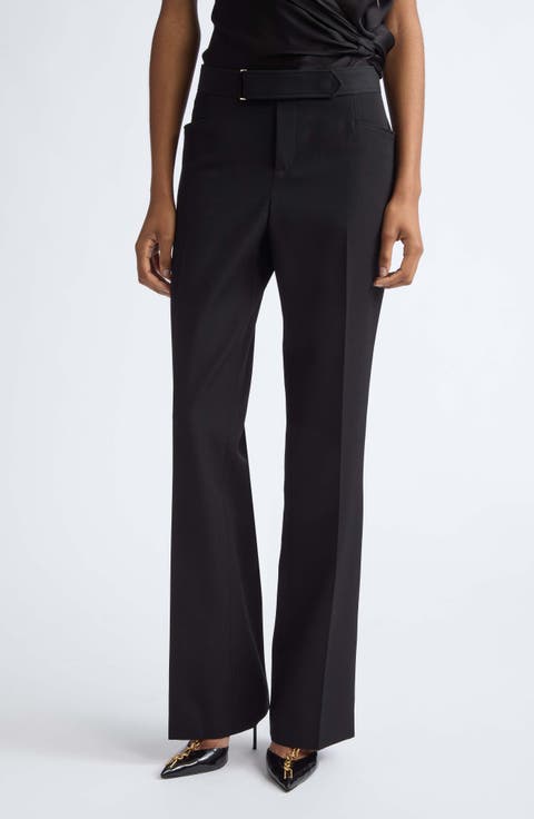 Virgin Wool Grain de Poudre Tailored Trousers