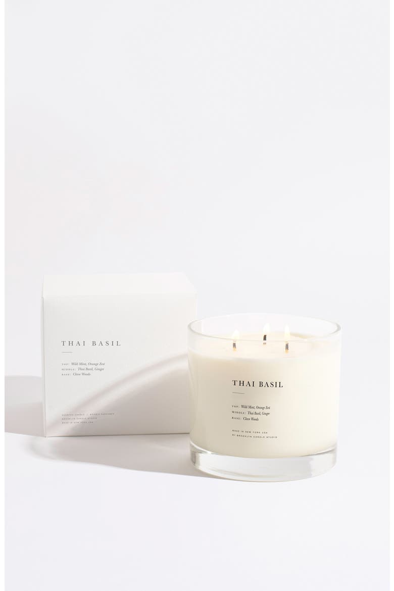 Thai Basil 3-Wick Candle, Alternate, color, THAI BASIL