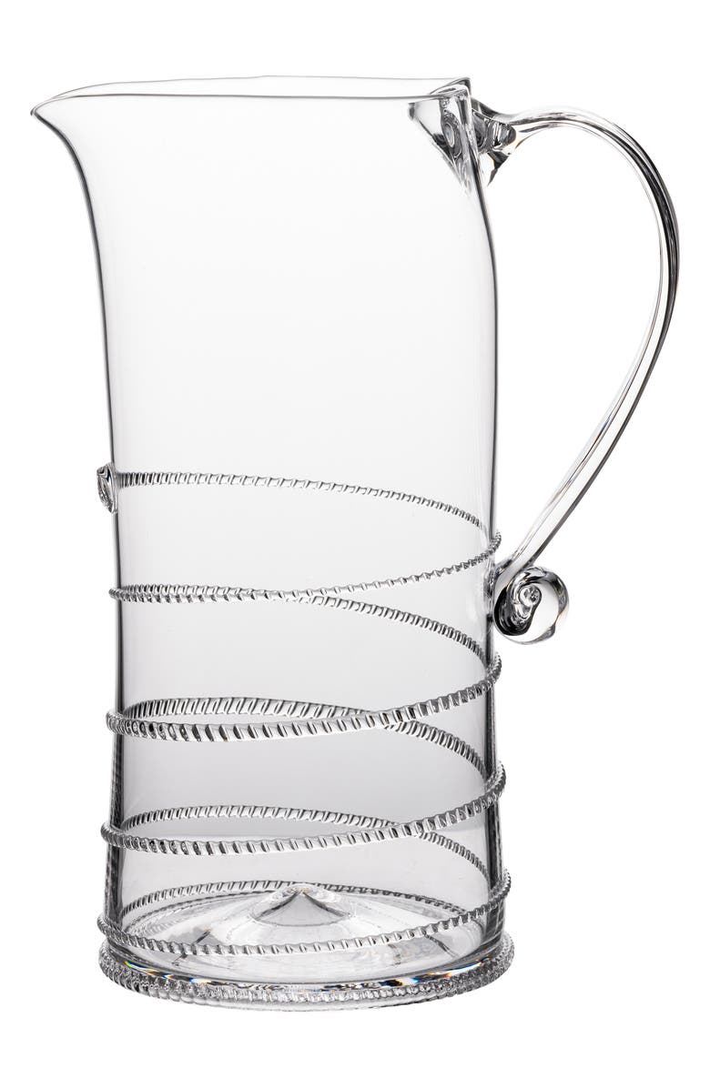 Juliska Amalia Tall Glass Pitcher, Main, color, Clear