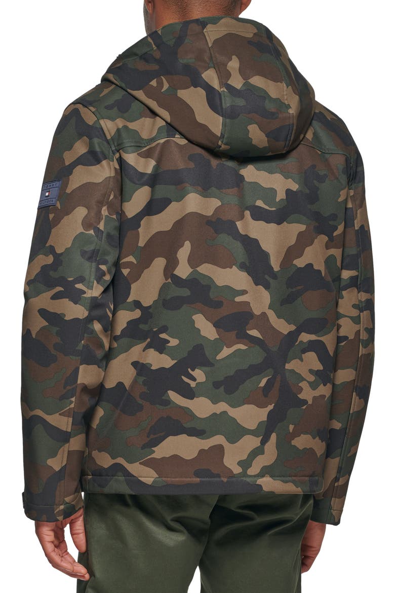 Faux Shearling Lined Softshell Jacket, Alternate, color, CAMOUFLAGE