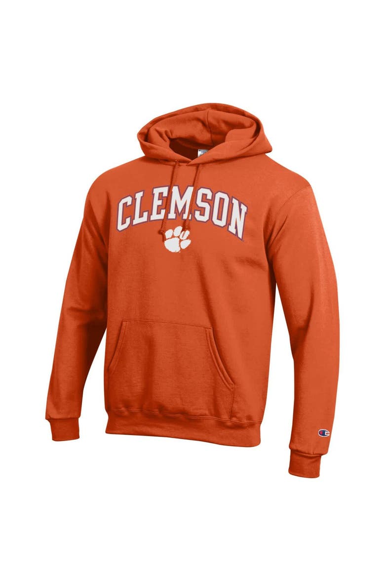Men's Champion  Orange Clemson Tigers Arched Logo Fleece Pullover Hoodie, Alternate, color, Orange